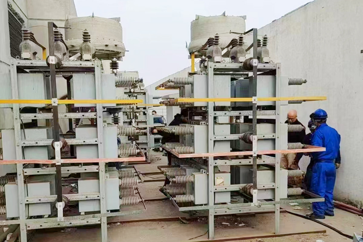 Application of gas station specific voltage harmonic stabilizer product